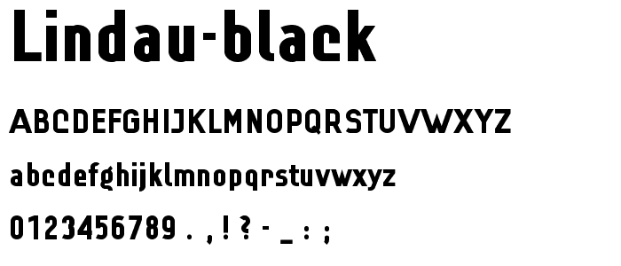 Lindau-Black font