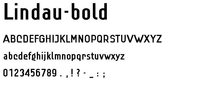Lindau-Bold font