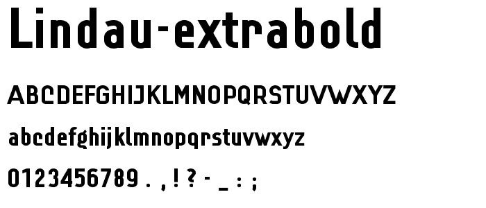 Lindau-ExtraBold font