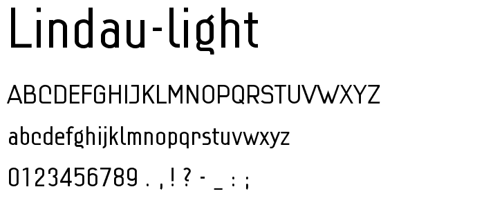 Lindau-Light font
