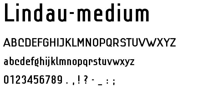 Lindau-Medium font