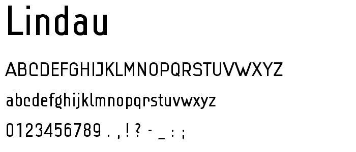 Lindau font