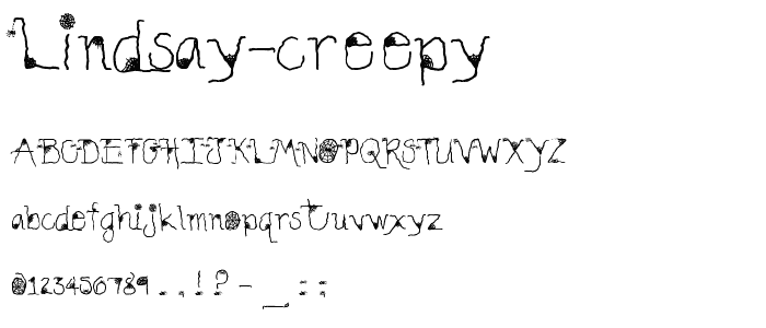 Lindsay Creepy font