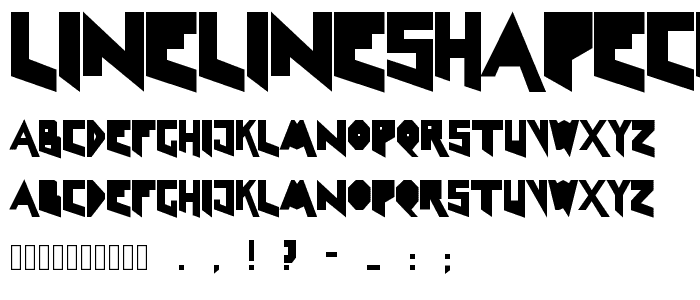 LineLineShapeClean font