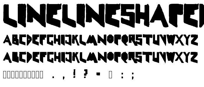 LineLineShapeDirty font