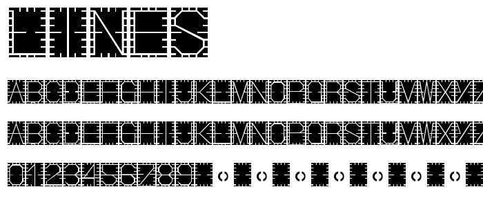 Lines font