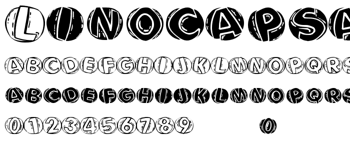 LinoCapsAR font