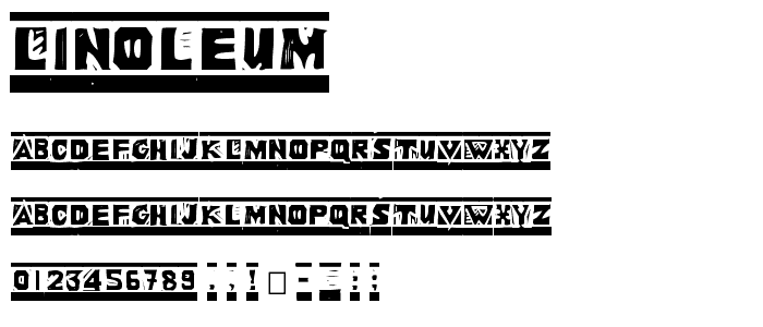 Linoleum font