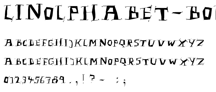 Linolphabet-Bold font
