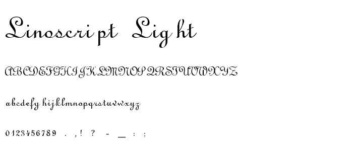 Linoscript-Light font