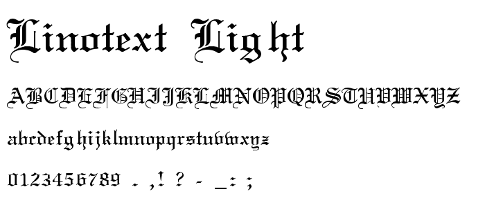 Linotext-Light font