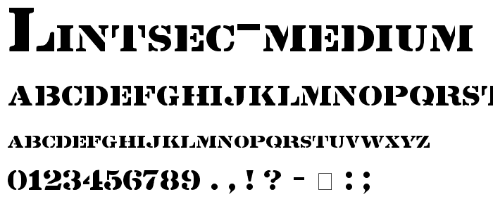 Lintsec Medium font