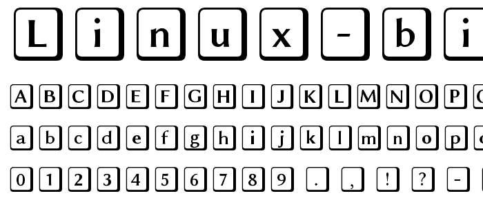 Linux Biolinum Keyboard font