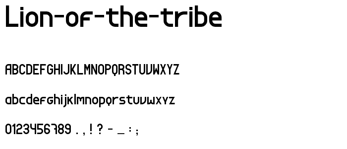 Lion of the tribe font