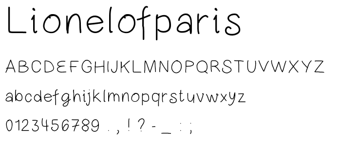Lionelofparis font