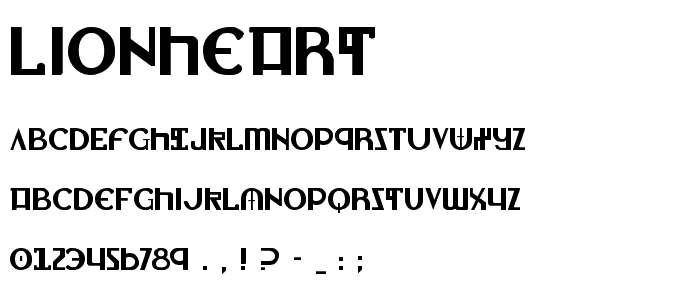 Lionheart font