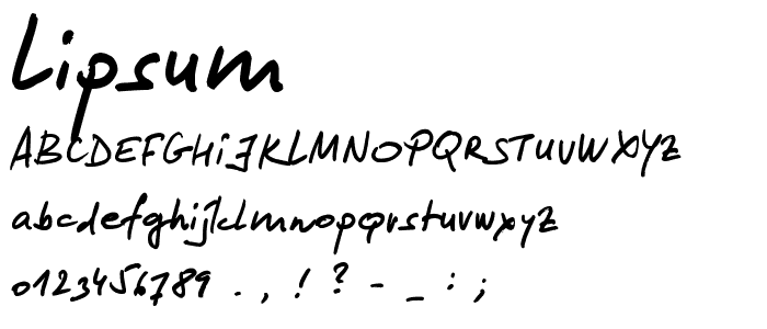 Lipsum font