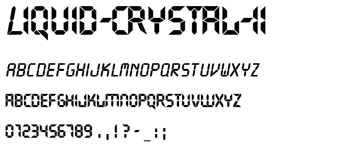 Liquid Crystal II font