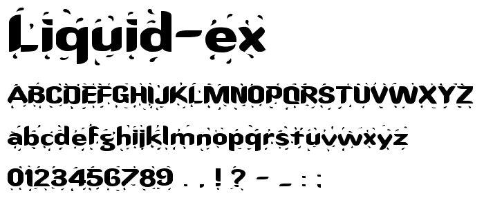 Liquid Ex font