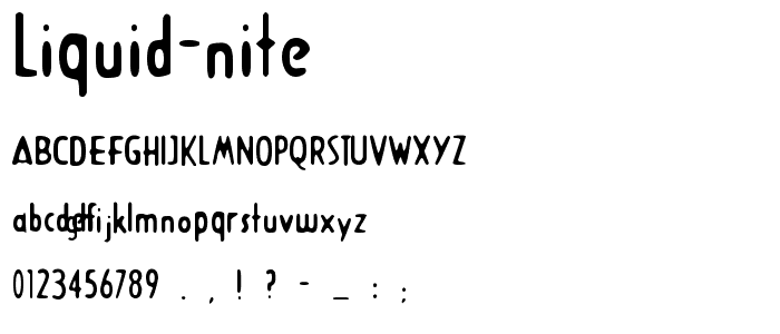 Liquid Nite font