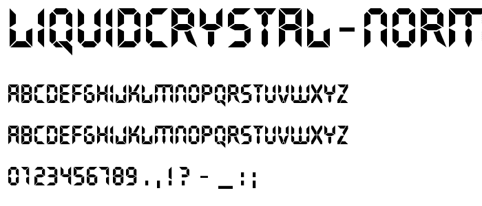 LiquidCrystal Normal font