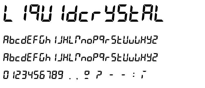 LiquidCrystal font