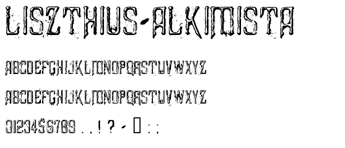 Liszthius-Alkimista font
