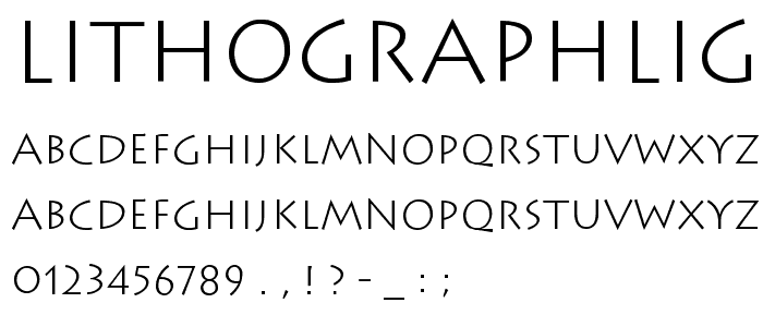 LithographLight font