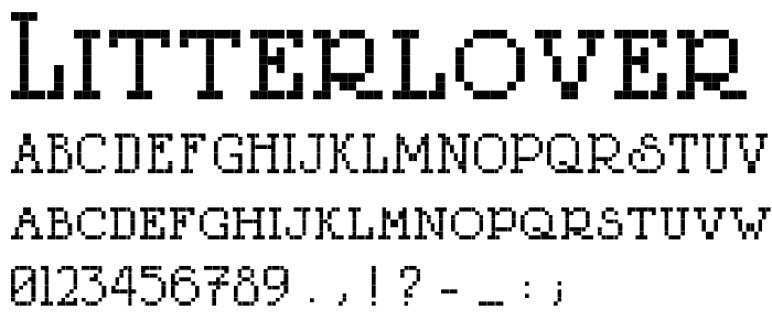 LitterLover font