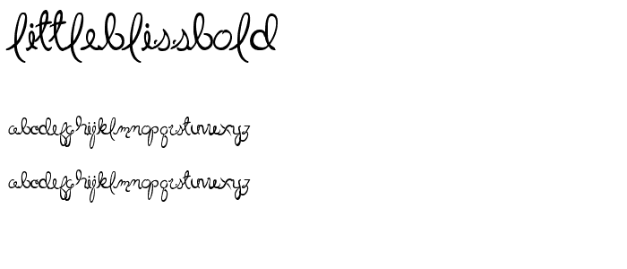 LittleBlissBold font