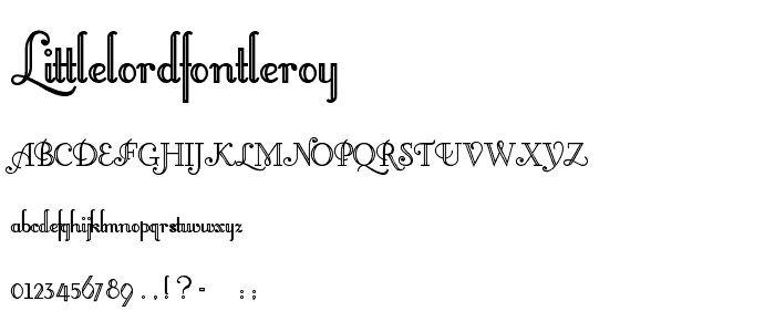 LittleLordFontleroy font