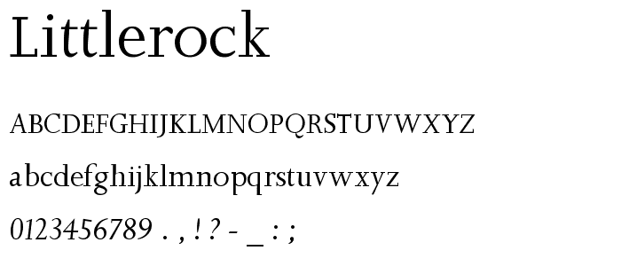 LittleRock font