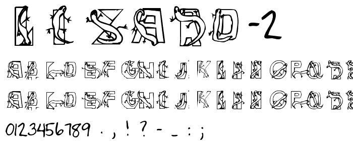 Lizard 2 font