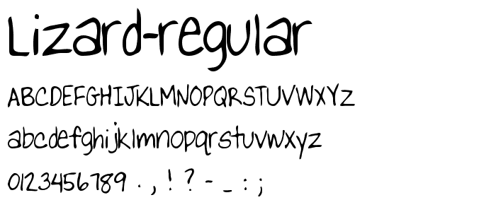 Lizard Regular font