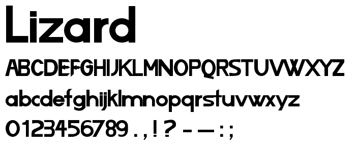 Lizard font