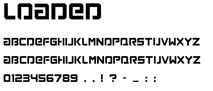 Loaded font