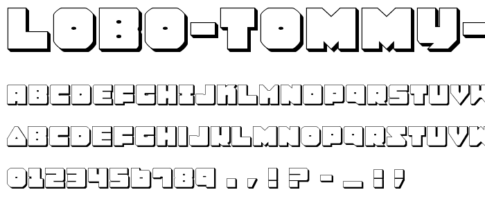 Lobo Tommy 3D font