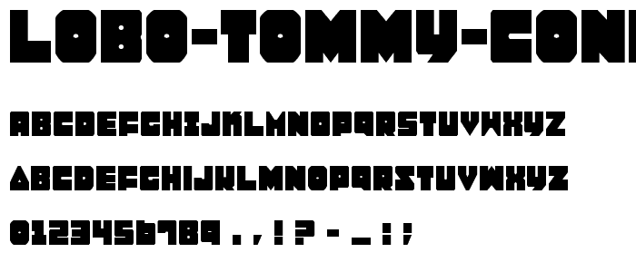 Lobo Tommy Condensed font
