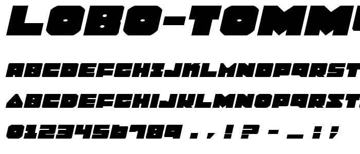 Lobo Tommy ExpItalic font