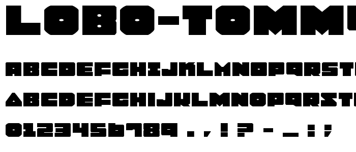 Lobo Tommy Expanded font