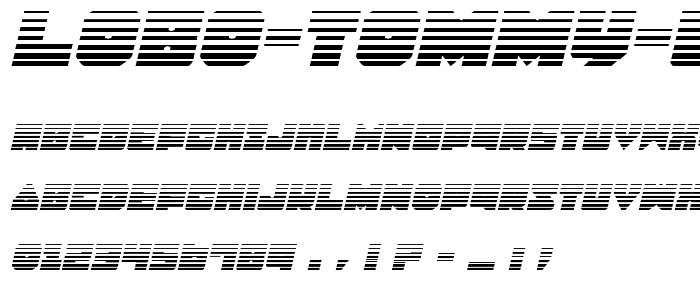 Lobo Tommy Gradient Italic font