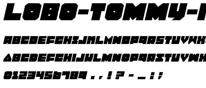 Lobo Tommy Italic font