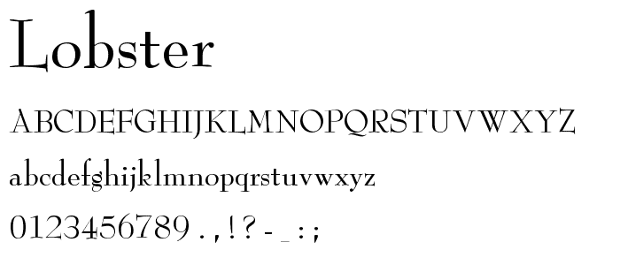 Lobster font