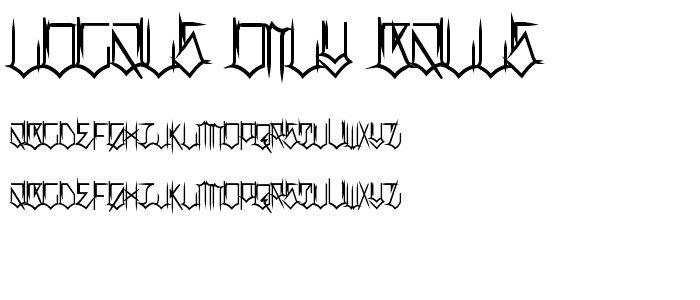 Locals Only Balls font