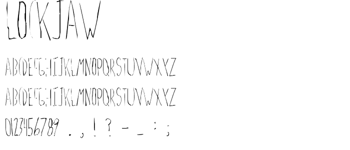 Lockjaw font