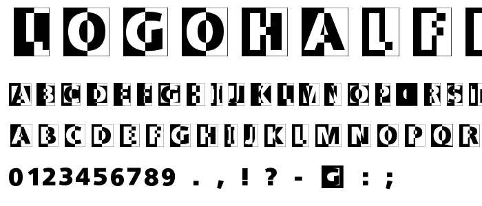 LogoHalfnHalf font