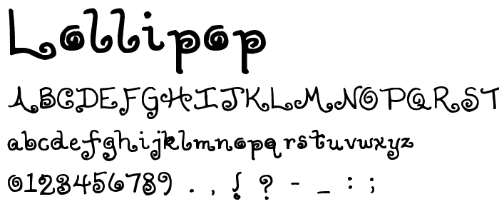 Lollipop font