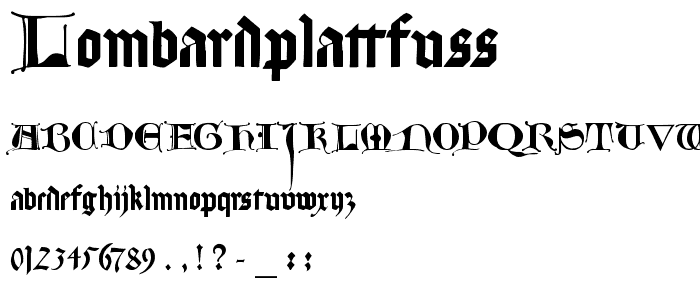 LombardPlattfuss font