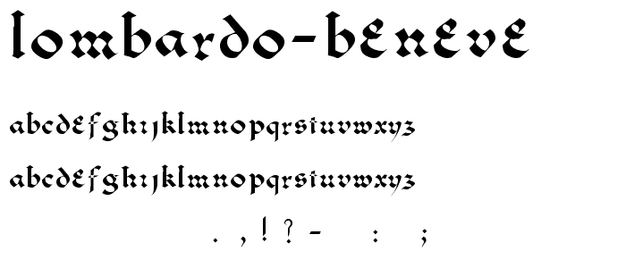 Lombardo Beneve font