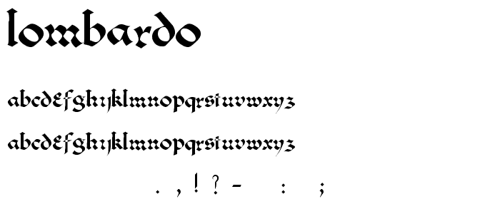 Lombardo font